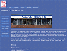 Tablet Screenshot of gladrentsinc.com